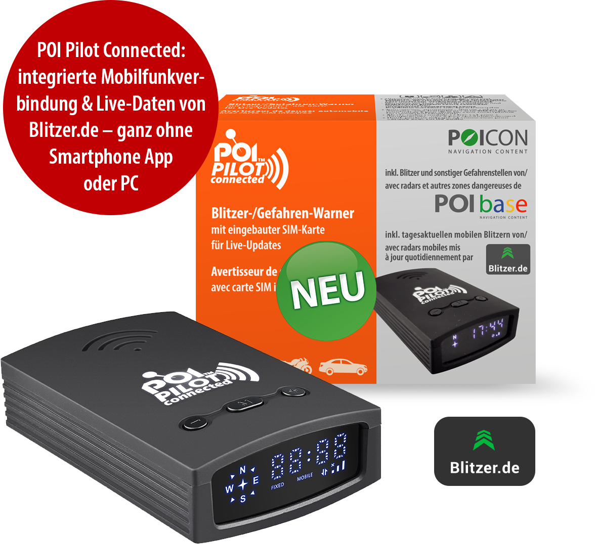 POI Pilot Radar Warner: Connected GPS Hazard Warning with Integrated SIM  Card for Live Updates: : Electronics & Photo